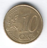 10 евроцентов 2012 г. Франция