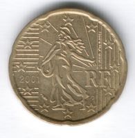 20 евроцентов 2001 г. Франция