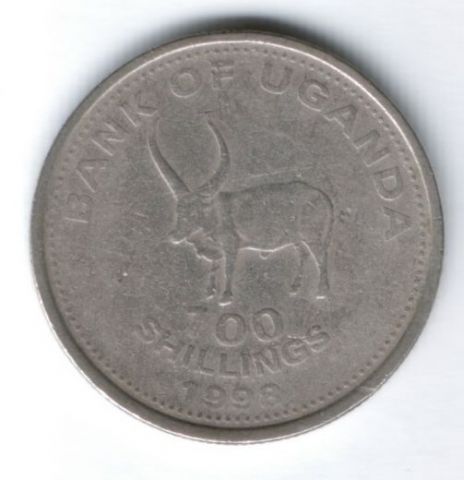 100 шиллингов 1998 г. Уганда