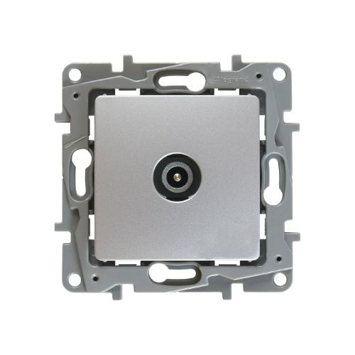 Розетка Etika TV оконечая 672465 алюминий