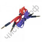 Кабель(3.5) папа-папа 3.5 stereo plug на 3.5 stereo plug - плоский провод  1 метр AUX  TS-3202