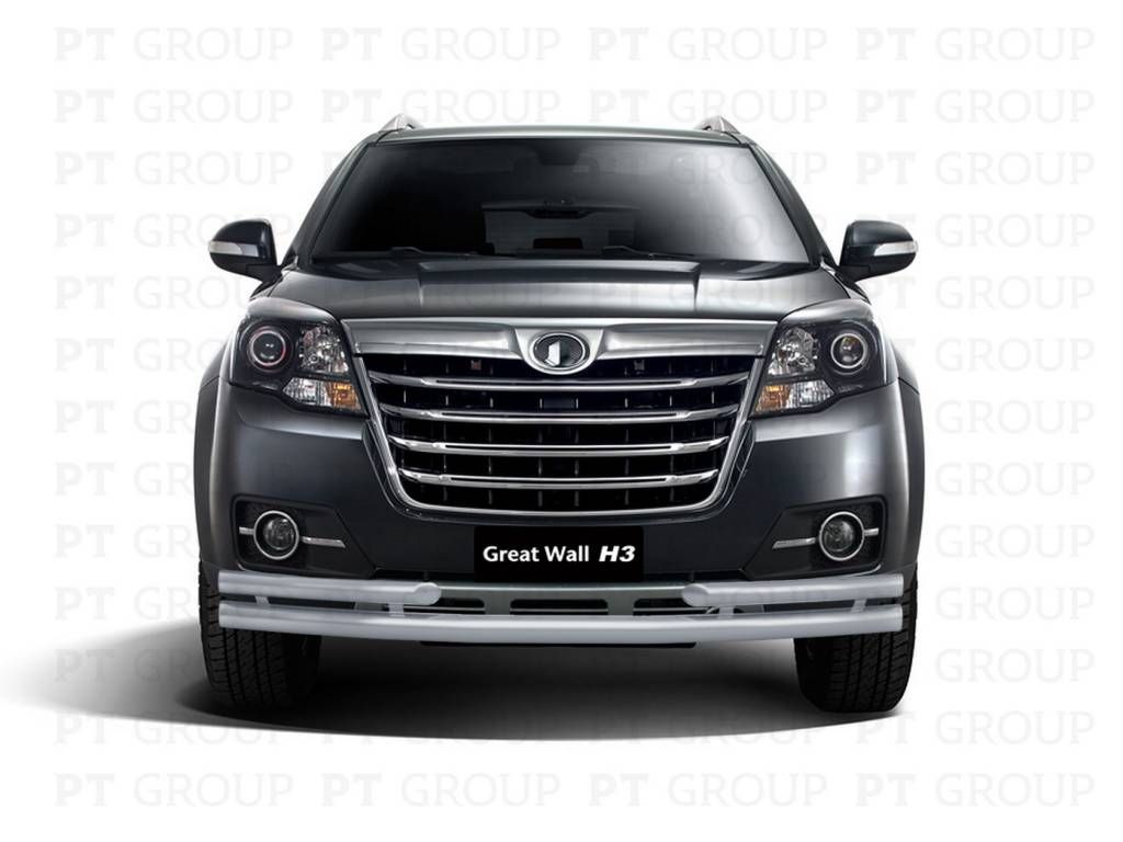 Защита переднего бампера двойная с углами d63/51 мм (ППК) GREAT WALL HOVER H3 2014-