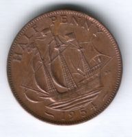 1/2 пенни 1954 г. Великобритания