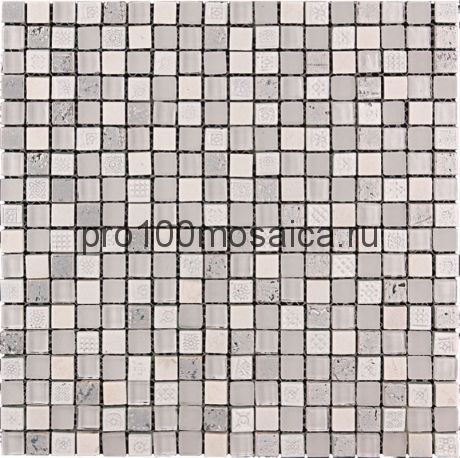 BDA-1501 (BDS-1501) Мозаика Стекло+Мрамор+Агломерат 15*15 INKA 298*298*8 мм (NATURAL)