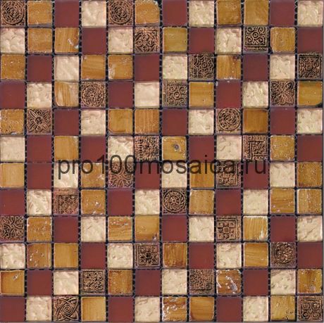 BDA-2322  Мозаика Стекло+Мрамор+Агломерат 23*23  INKA 298*298*8 мм (NATURAL)