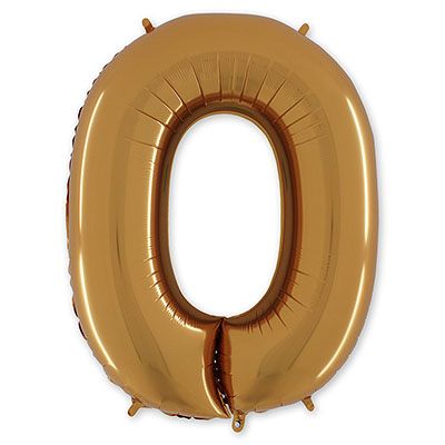 Шар цифра 0 Gold