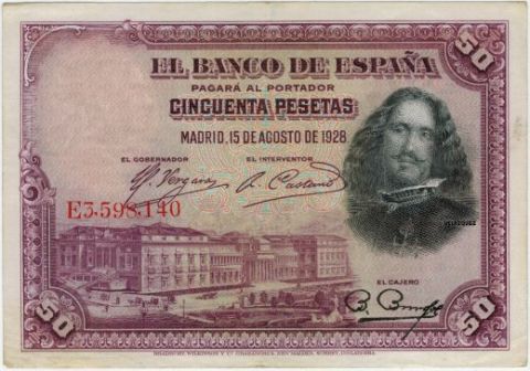 50 песет 1928 г. Испания