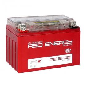 Аккумуляторная батарея АКБ RED ENERGY (РЭД ЭНЕРДЖИ) GEL 1209 YTX9-BS 9Ач п.п.