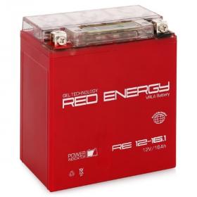 Аккумуляторная батарея АКБ RED ENERGY (РЭД ЭНЕРДЖИ) GEL 1216.1 YTX16-BS, YB16B-A 16Ач п.п.