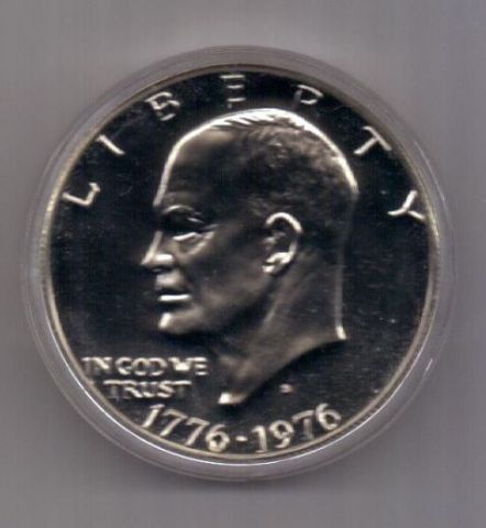1 доллар 1976 г. UNC. США. серебро