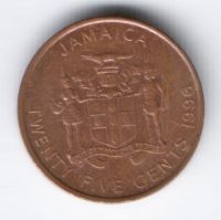 25 центов 1996 г. Ямайка