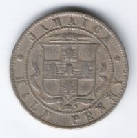 1/2 пенни 1893 г. Ямайка