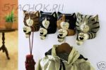 Гардеробные деревянные крючки "Котики"
