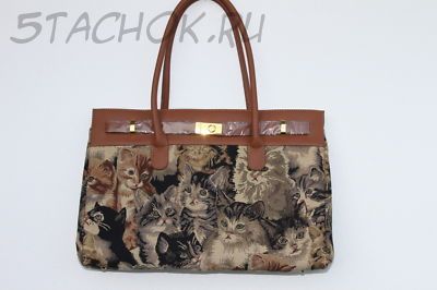 Сумка гобеленовая женская "Кошки 001"