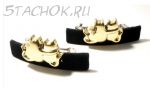 Заколка автоматическая "Пара котиков"
