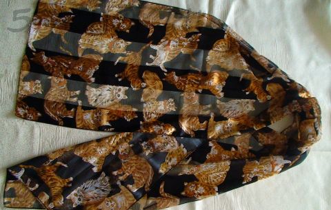 Шарфик "Котики" черный