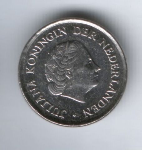 25 центов 1980 г. Нидерланды