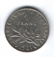 1 франк 1961 г. Франция