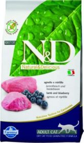 N&D Cat Lamb & Blueberry Adult (ягненок+черника беззерновой для взрослых кошек)