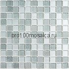 Silver Day. Плитка мозаика серая стекло чип 25*25 CRISTAL, 295*295*4 (ORRO Mosaic)