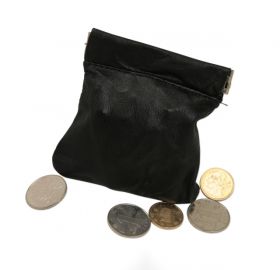 Монетный мешочек - кожа - Coin Purse - Spring Buckle