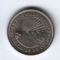 25 сентаво 1964 г. UNC Никарагуа