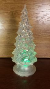 Елка пластиковая с подсветкой 15 см