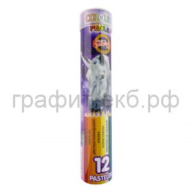 Карандаши цв.12цв.Koh-I-Noor круглый тубус (жесть) 3576