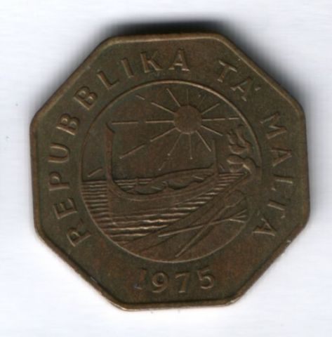 25 центов 1975 г. Мальта