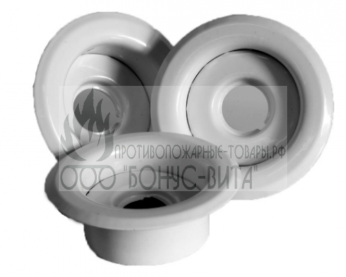 Цоколь углублённый составной (резьба 1/2") белый