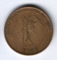 10 франков 2003 г. Руанда