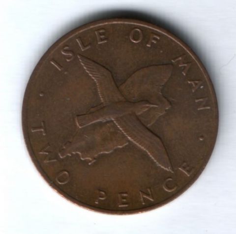 2 пенса 1976 г. Остров Мэн