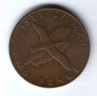 2 пенса 1976 г. Остров Мэн