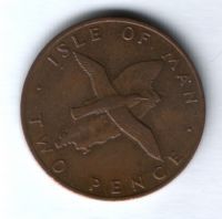 2 пенса 1976 г. Остров Мэн