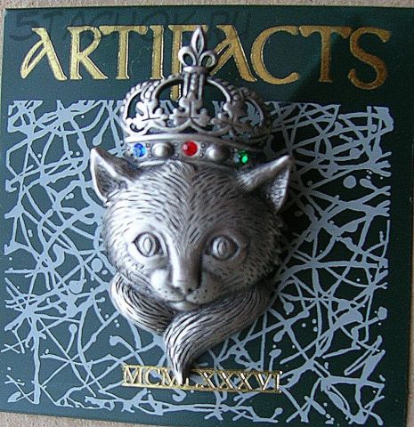 Брошь "Королевская кошечка" под олово с камушками