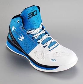 Кроссовки баскетбольные Under Armour Curry 2 белые голубые