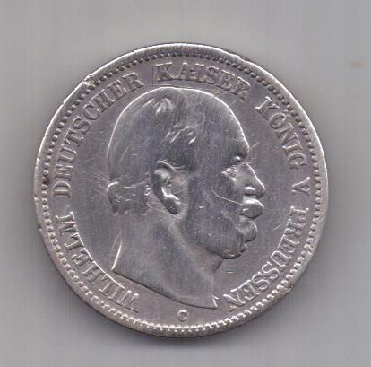 2 марки 1876 г. С. Пруссия. Германия