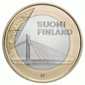 Мост Лесоруба «Jätkänkynttilä Bridge» 5 евро Финляндия 2012