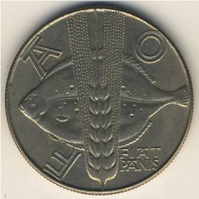 Камбала  FAO 10 злотых 1971 UNC