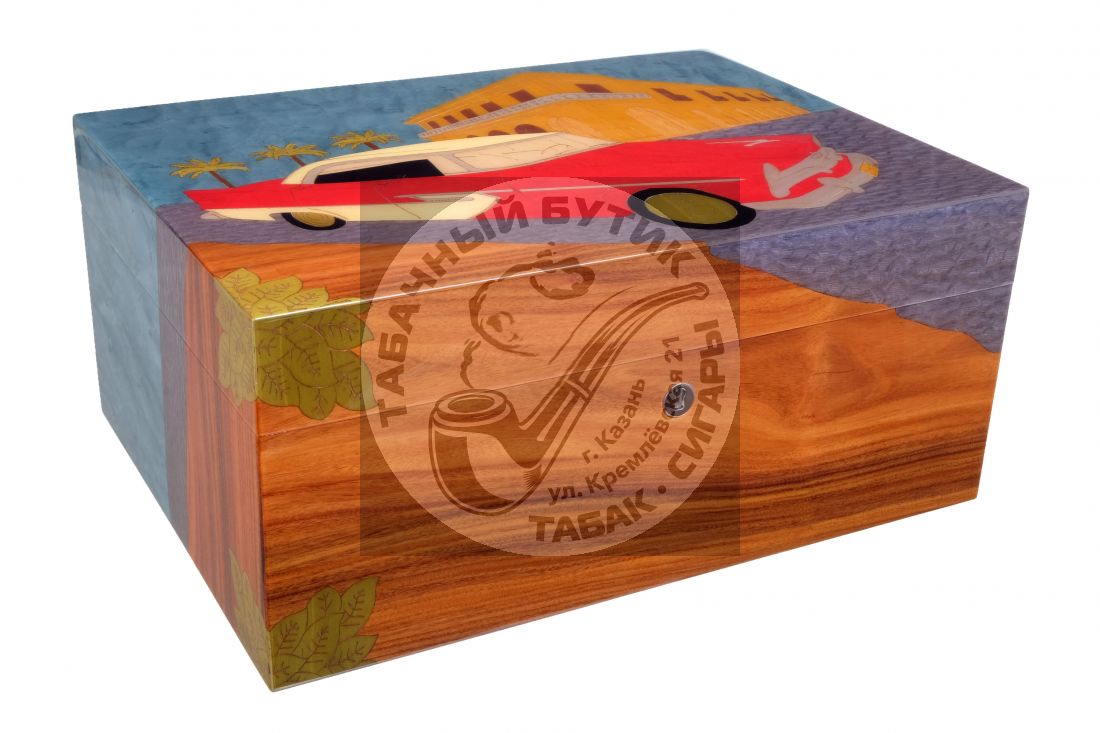 Хьюмидор Gentili на 80 сигар (инкрустация «Куба»)