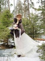 Платок с мехом купить фото