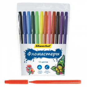 Фломастеры Silwerhof, 12 цветов (арт. 877064-12)
