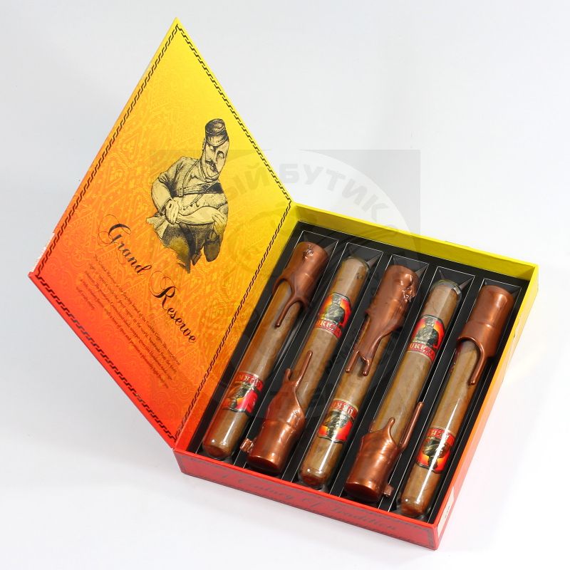 Подарочный набор сигар Gurkha Grand Reserve Robusto Natural Tubos 5 шт.