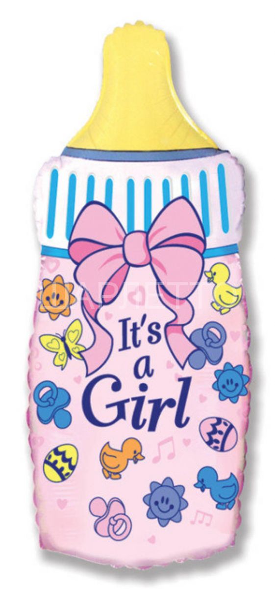 Шар фигура "Бутылочка It's a girl"