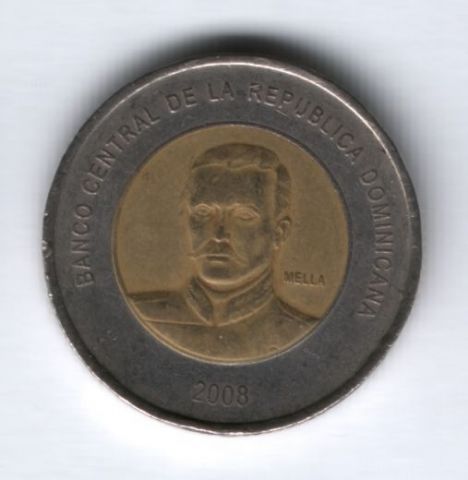 10 песо 2008 г. Доминиканская Республика