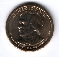 1 доллар 2011 г. США, 17 президент Эндрю Джонсон