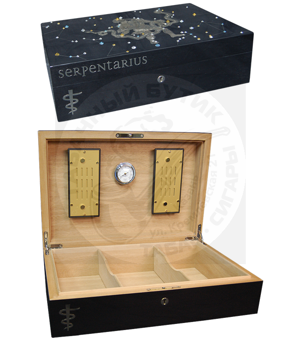 Хьюмидор Elie Bleu Zodiac на 110 сигар Serpentarius Black Sycamore