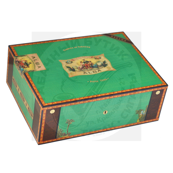 Хьюмидор Elie Bleu Альба на 75 сигар Green Pistachio Sycamore