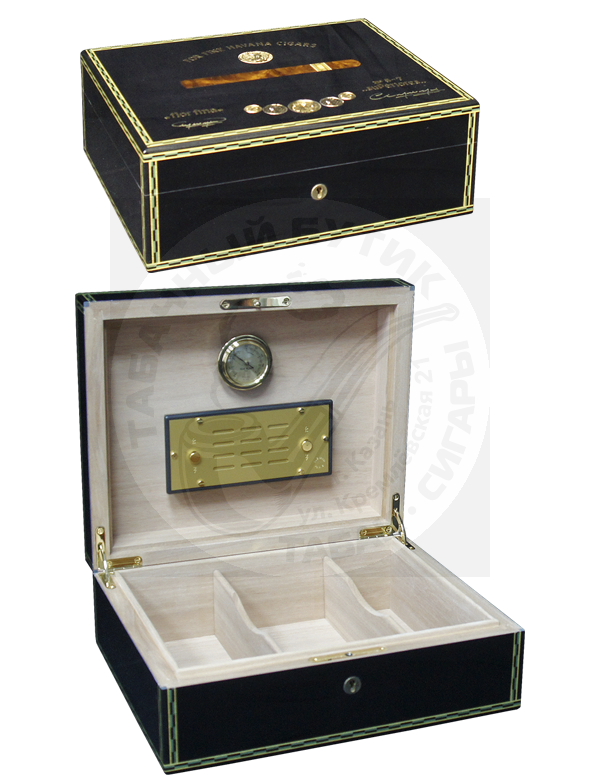 Хьюмидор Elie Bleu Медалс на 75 сигар Black Tinted Sycamore