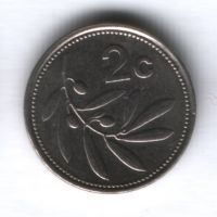 2 цента 1998 г. Мальта